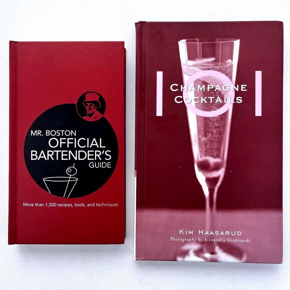 Lot of 2 Drink Books-Mr. Boston Official Bartender's Guide & Champagne Cocktails - Picture 1 of 12